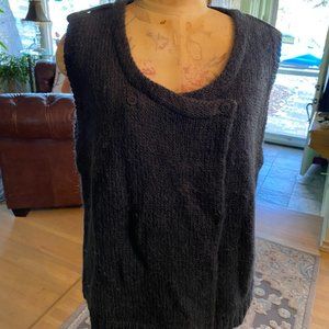 Women's Des Petits Hauts Mohair Dark Teal Sweater Vest